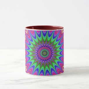 Mandala Geometry Psychedelic Retro Hippie Mug