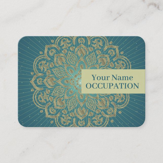MANDALA Golden Rosette - Carte de visite (Devant)