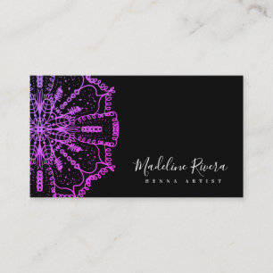 Mandala Henna Artist Yoga Macrame Carte de visite