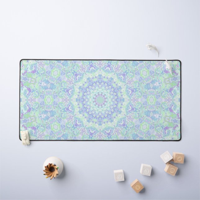 Mandala Hippie Orné Coloré Psychédélique Pastel (Tableau pour enfants)