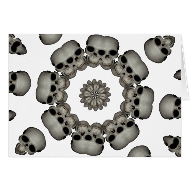 Mandala humain déplaisant de crâne (Devant horizontal)