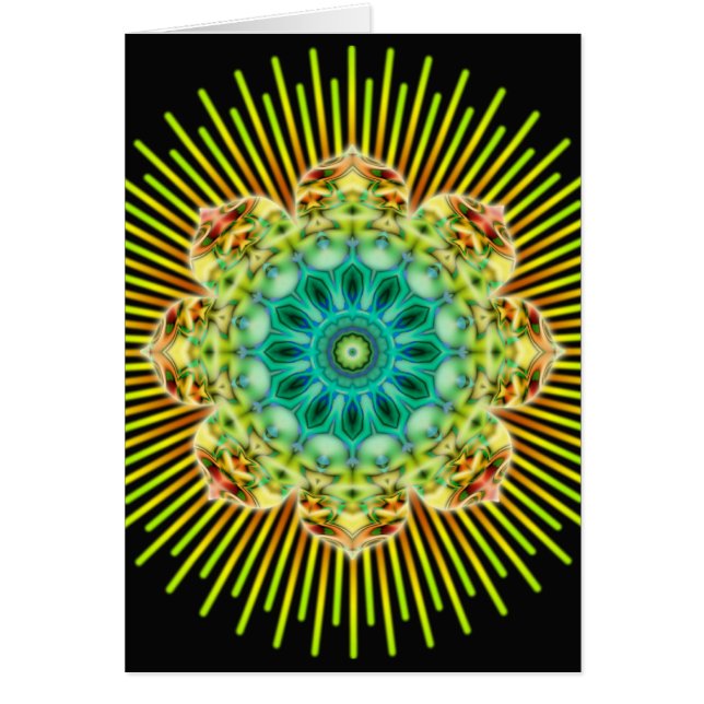 Mandala jaune vert | noir (Devant)