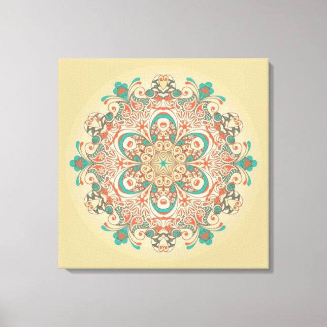 Mandala Kaléidoscope - Toile Enveloppée (Recto)