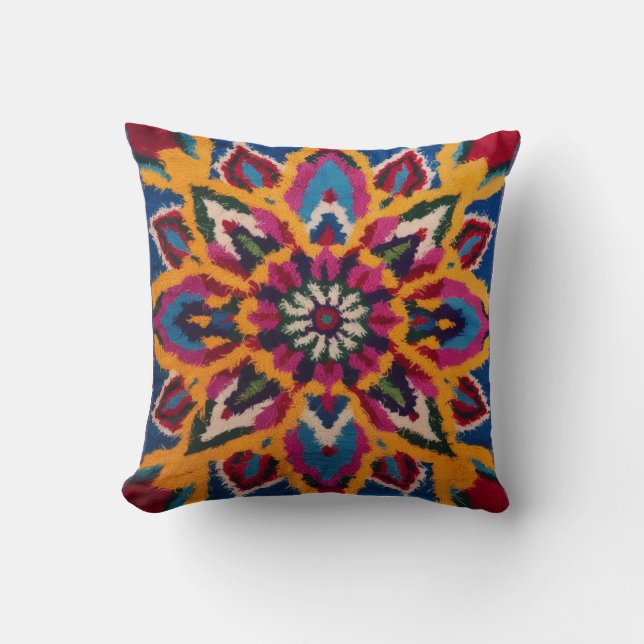 Mandala Kilim Lumbar Coussins : Parfait pour Boho (Recto)