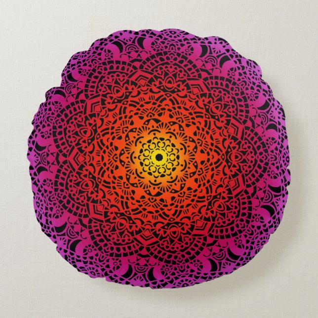Mandala médiation zafu coussin ou décor coussin (Devant)