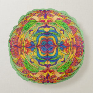 Mandala Meditation Plancher Coussin Cushion - Sage