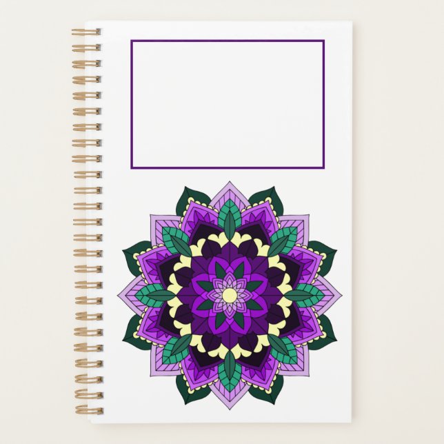 Mandala Motif 02 en violet (Devant)