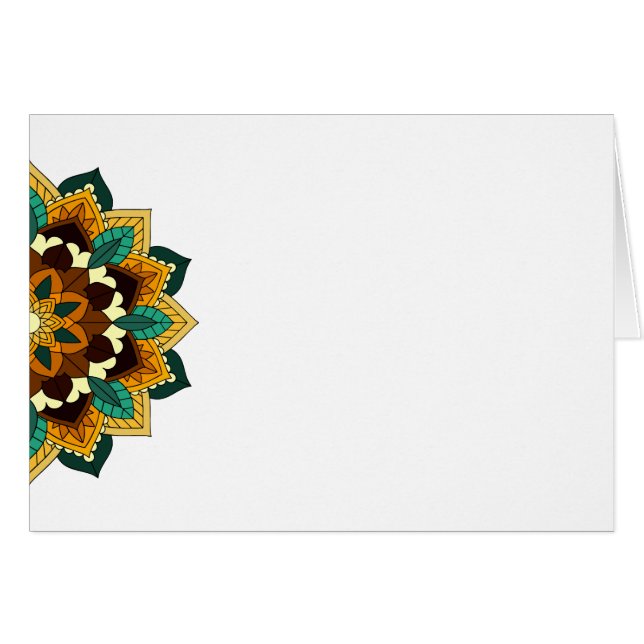 Mandala Motif 2002 en jaune et bronzette (Devant horizontal)