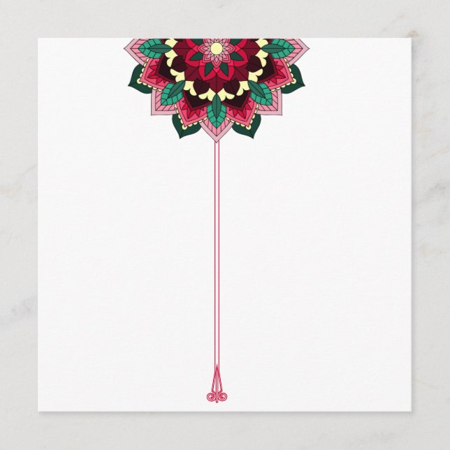 Mandala Motif 2002 en menu plat rose foncé (Devant)