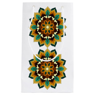 Mandala Motif 2002 en petit sac cadeau jaune et ta
