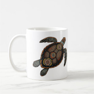 Mandala mug de tortue de mer - Ocean life coffee C