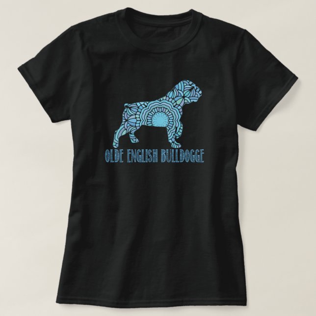 Mandala Olde English Bulldogge T-Shirt (Design devant)