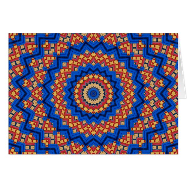 Mandala orange bleu (Devant horizontal)
