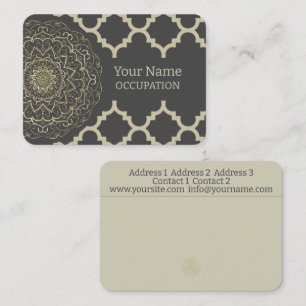 Mandala oriental - Carte de visite
