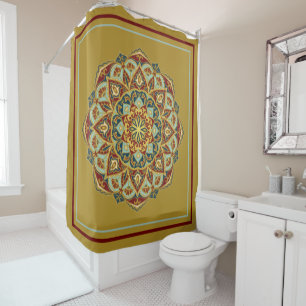 Mandala Oriental - Rideau de douche