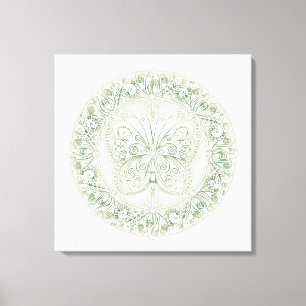 Mandala papillon - Toile enveloppée