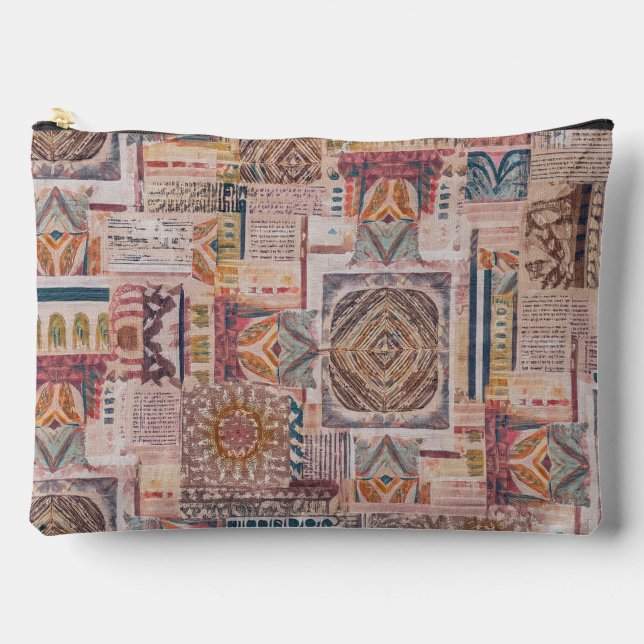 Mandala Patchwork Pochette zippée (Recto)