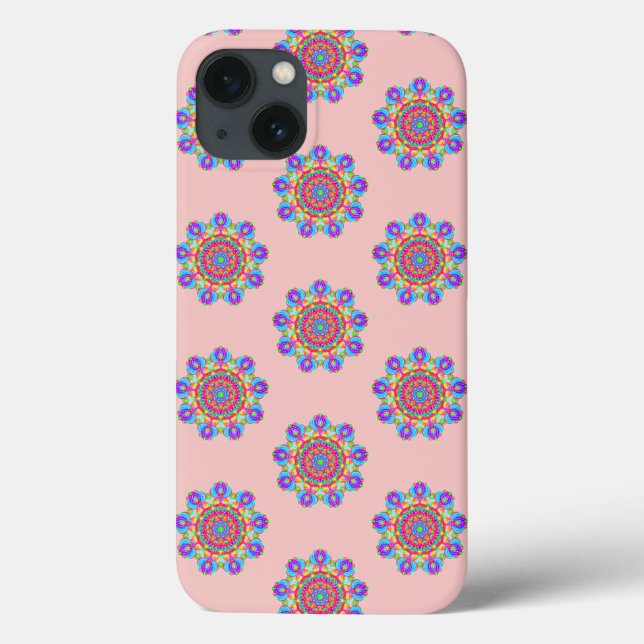 Mandala rose Motif Boho iPhone / coque ipad (Verso)
