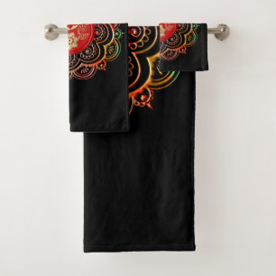 Mandala rouge et or