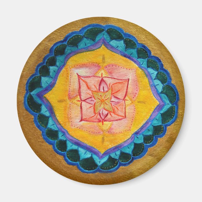 Mandala Standard Positif, Magnet Rond De 5,7 Cm (Devant)