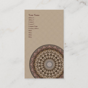 Mandala teint par thé • Carte de visite vertica