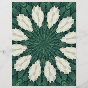 Mandala Tropical Sacramento Green et Silver Leaf.