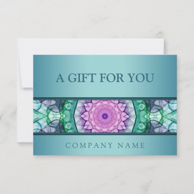 Mandala turquoise nénuphar moderne (Devant)