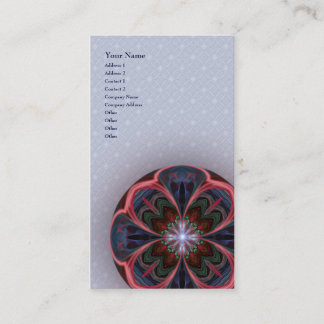 Mandala vif de pétales - carte de visite vertical