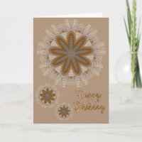 Mandalas Anniversaire Carte de voeux pliée