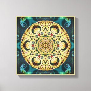 Mandalas du coeur de la copie de toile de la