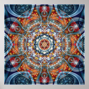 Mandalas du Coeur de la Liberté 25 Poster