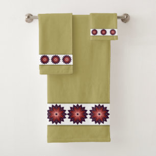 Mandalas élégants et stylés sur fond blanc et beig