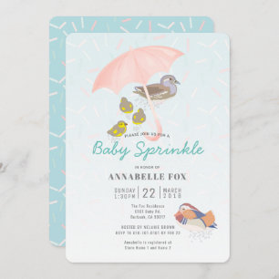 Mandarin Canards Baby Sprinkle Shower Invitation