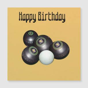 Mandarin Yellow Lawn Bowls Birthday