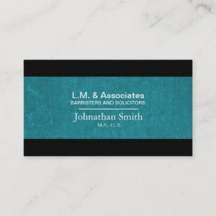 Mandataire turquoise et noire de carte de visite