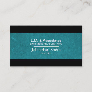 Mandataire turquoise et noire de carte de visite