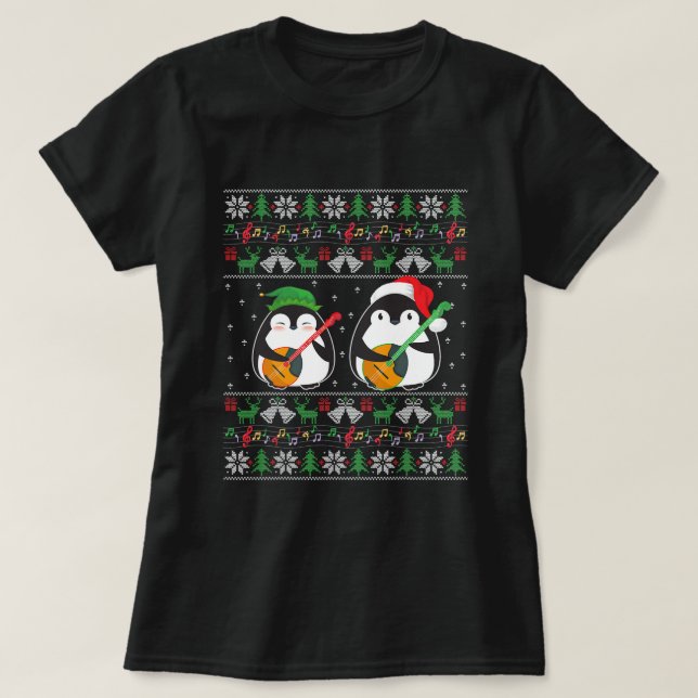 Mandolin Ugly Sweat de Noël Elf Père Noël Penguin (Design devant)