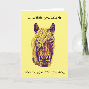 Mane Anniversaire Cheval Carte Anniversaire