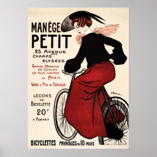 Manege Petit Bicycles Affiche publicitaire Vintage