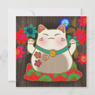 Maneki Neko carte de chat chance