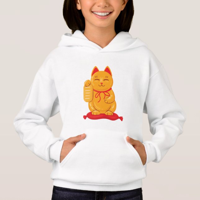 Maneki Neko Chat d'or japonais, Symbole de richess (Devant)