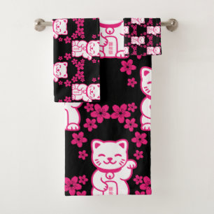 Maneki-neko japonais rose