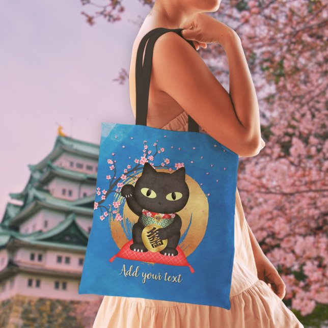 Maneki Neko Lucky Sac fourre-tout (Maneki Neko Lucky Poilue Tote Bag)