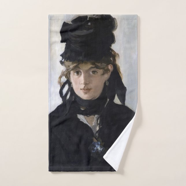 Manet - Berthe Morisot avec un bouquet de violette (Serviette à main)