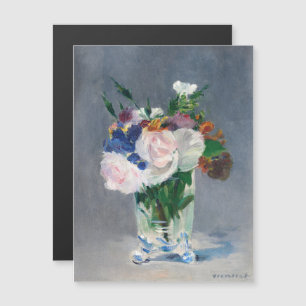 Manet - Fleurs dans un vase en cristal Carte magné