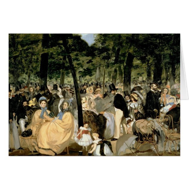 Manet | Musique dans le jardin des Tuileries, 1862 (Devant horizontal)