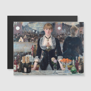 Manet - Un bar aux Folies-Bergère Carte magnétique