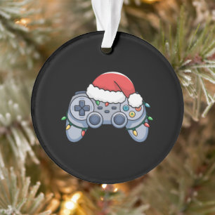 Manette de jeu vidéo chapeau de Noël Santa Gamer