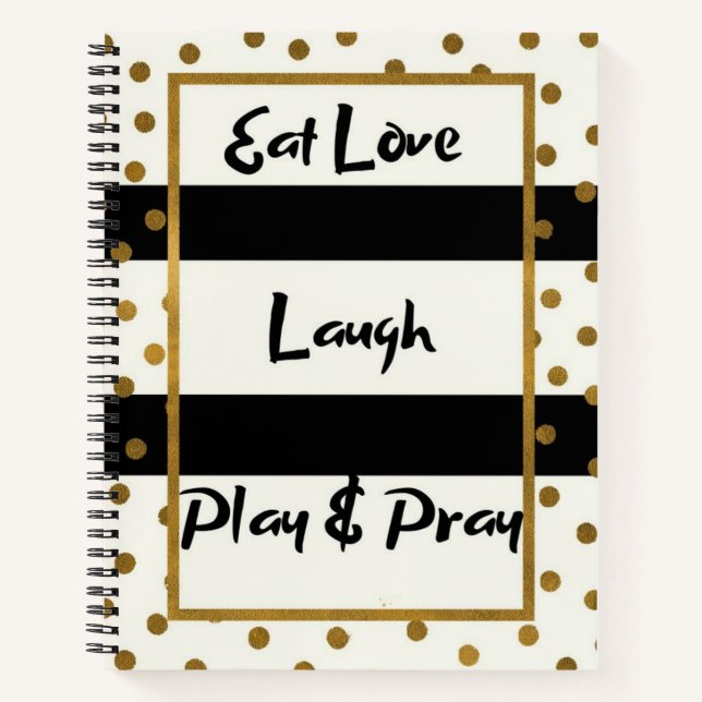 Mange amour rire prier rire or points carnet hardc (Devant)