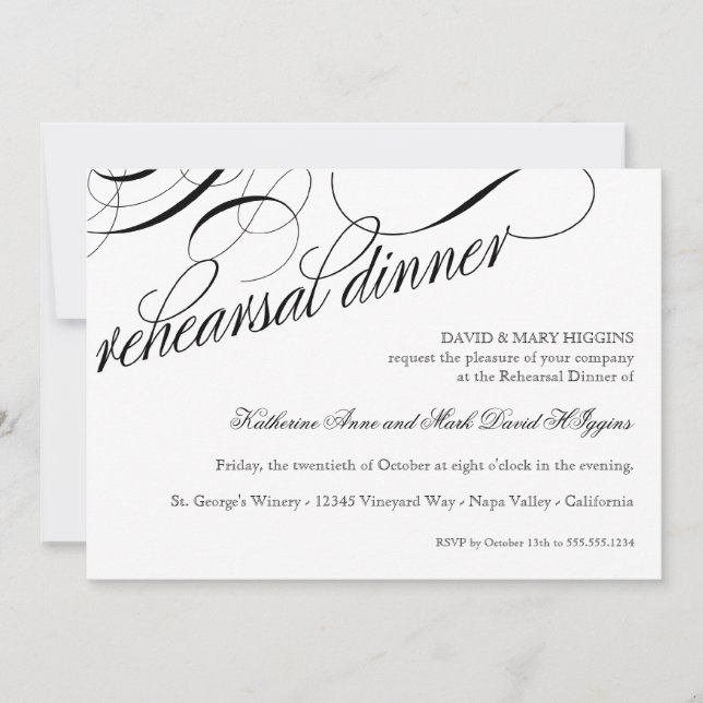 Mange, Boire Se Marier Répétition Dîner Invitation (Devant)